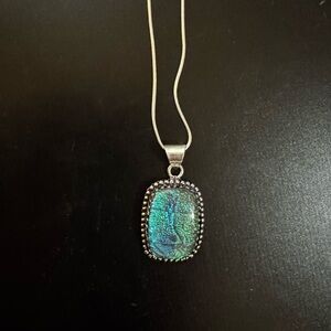 Triplet Opal with .925 sterling silver necklace